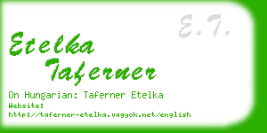etelka taferner business card